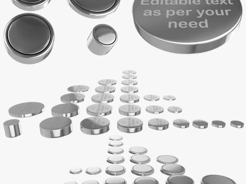 Celle della batteria al litio di tutte le dimensioni Modello 3D