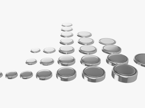 All Size Lithium Battery Cells Modelo 3D