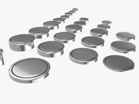 All Size Lithium Battery Cells Modelo 3D