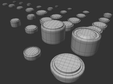 All Size Silver Oxide and Alkaline Battery Cells 3D 模型