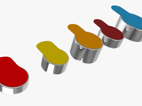 ALL Size Zinc Air Battery Cells Modelo 3D
