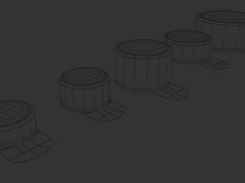 ALL Size Zinc Air Battery Cells Modelo 3D