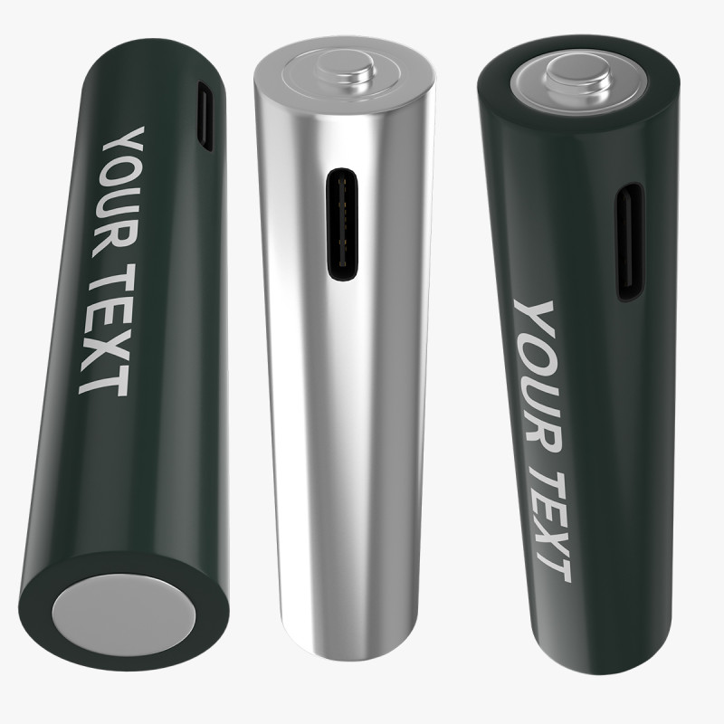 AAA Battery Cell with Type C USB Modelo 3D .c4d .max .obj .3ds .fbx .stl .blend