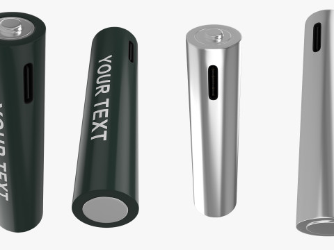 AAA Battery Cell with Type C USB Modelo 3D