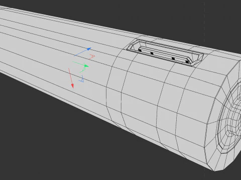 AAA Battery Cell with Type C USB 3D Model