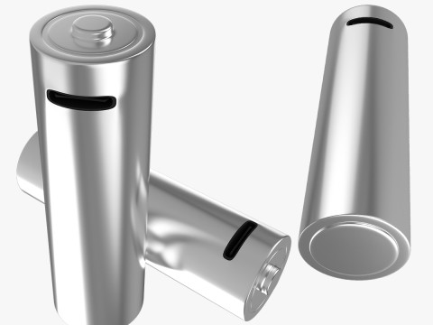 AA Battery Cell with Type-C USB Modelo 3D