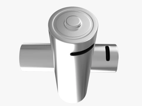 AA Battery Cell with Type-C USB 3D Model