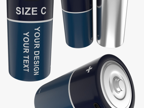 C Battery Cell with Type C USB 3D Modell