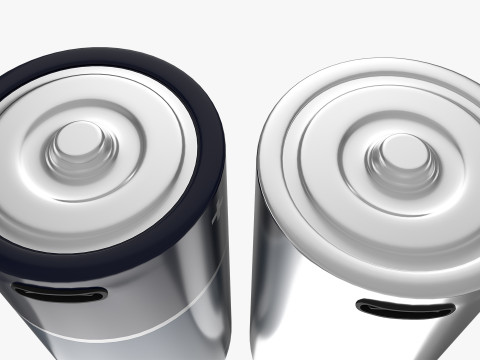 C Battery Cell with Type C USB 3D Modell