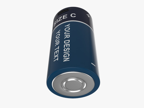 C Battery Cell with Type C USB 3D Modell