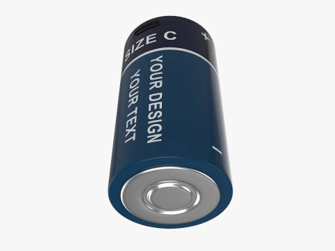 C Battery Cell with Type C USB 3D Model