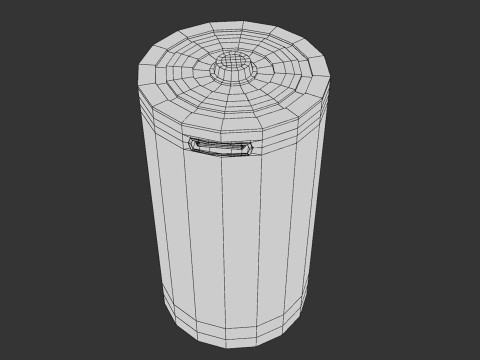C Battery Cell with Type C USB 3D Modell