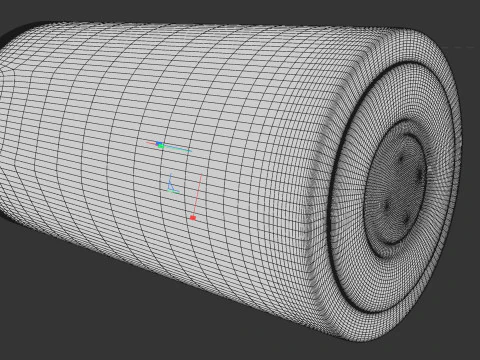 C Battery Cell with Type C USB 3D Model