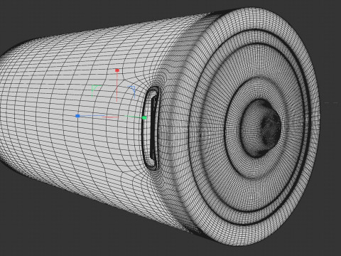C Battery Cell with Type C USB 3D Modell
