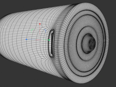 C Battery Cell with Type C USB 3D Model