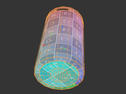 C Battery Cell with Type C USB 3D Model