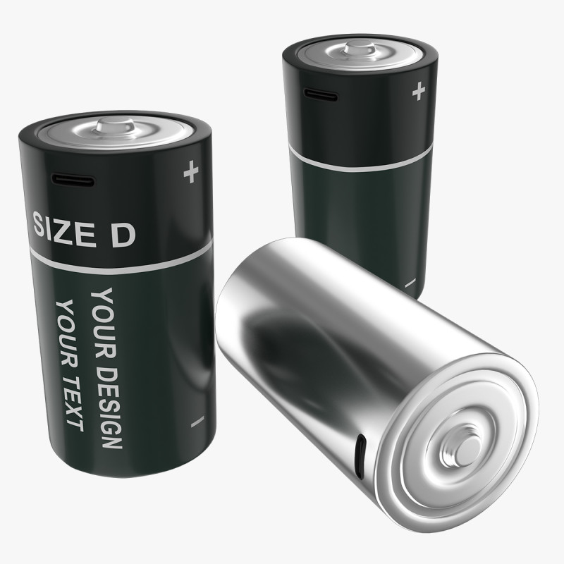 D Battery Cell with Type C USB 3D Modell .c4d .max .obj .3ds .fbx .stl .blend 