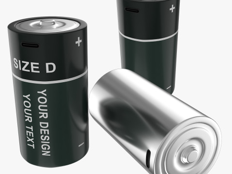 D Battery Cell with Type C USB Modelo 3D