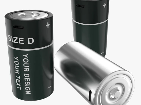 Батарея D із USB типу C 3D Модель