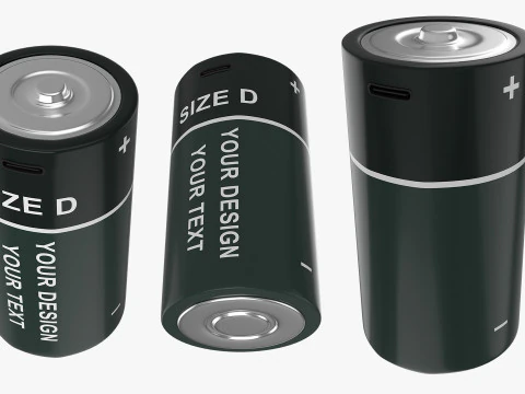 D Battery Cell with Type C USB 3D Model