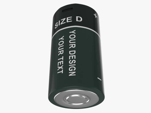 D Battery Cell with Type C USB 3D Model