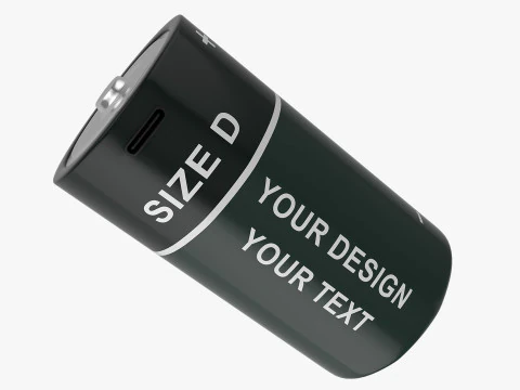 D Battery Cell with Type C USB 3D Model