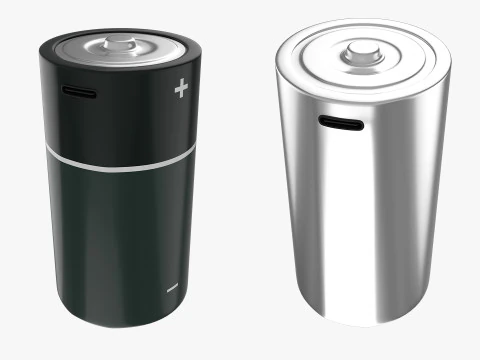 D Battery Cell with Type C USB 3D Model