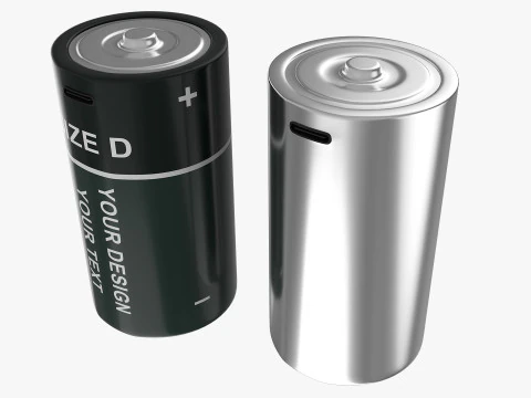 D Battery Cell with Type C USB 3D Model