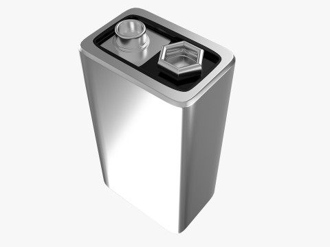Rechargeable 9 Volt Square Battery Micro USB Bottom New Design Modèle 3D