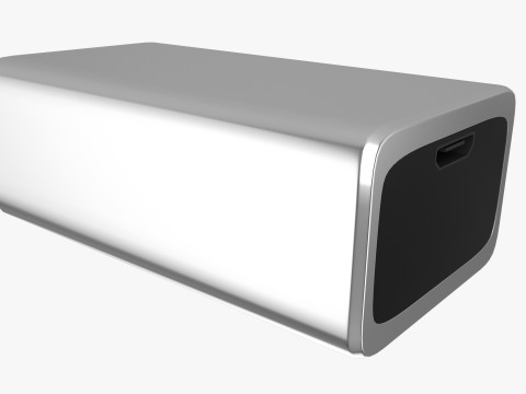 Rechargeable 9 Volt Square Battery Micro USB Bottom New Design Modèle 3D