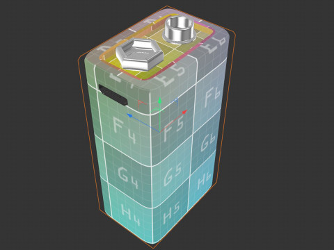 Rechargeable 9 Volt Square Battery Micro USB Side Top New Design 3D Модель