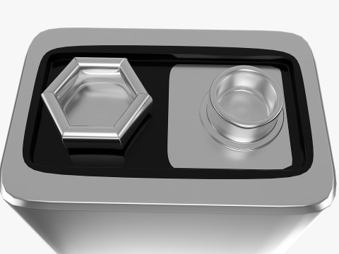 Rechargeable 9 Volt Square Battery Type C Bottom New Design 3D Model