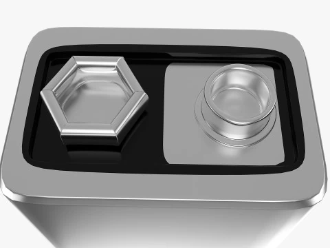Rechargeable 9 Volt Square Battery Type C Bottom New Design 3D Model