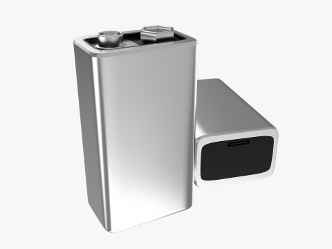 Rechargeable 9 Volt Square Battery Type C Bottom New Design 3D Model