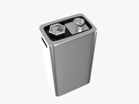 Rechargeable 9 Volt Square Battery Type C Side Top New Design 3D Model