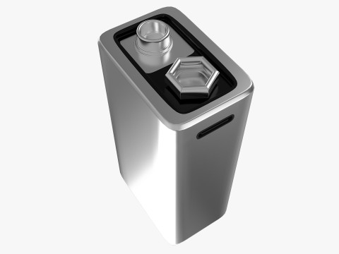 Rechargeable 9 Volt Square Battery Type C Side Top New Design Model 3D