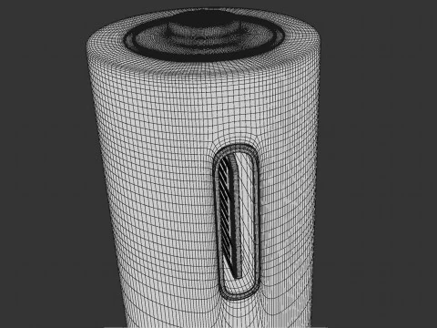Battery Cells with Type C USB Rechargeable 3D Model