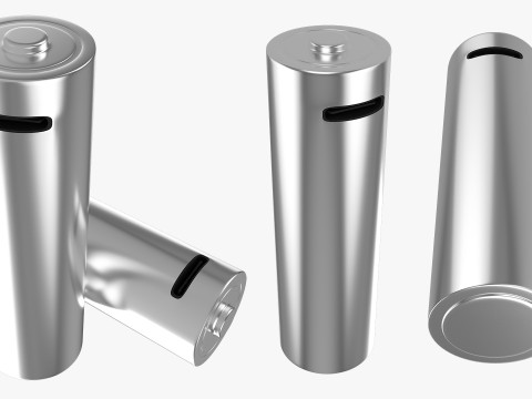 Battery Cells with Type C USB Rechargeable 3D Modell