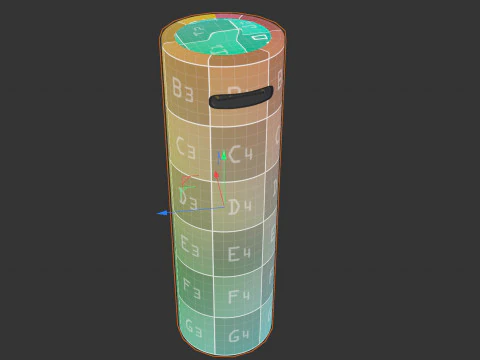 Battery Cells with Type C USB Rechargeable 3D Model