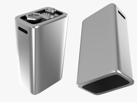 Battery Cells with Type C USB Rechargeable 3D Modell