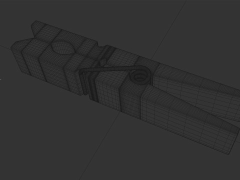 Wooden Clothespins 3D Model