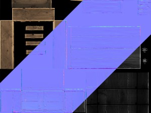 old wooden cupboard 3D Modell