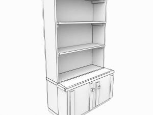 old wooden cupboard 3D Modell