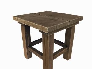 old wooden stool 3D Model