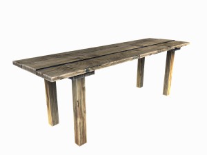 old wooden table 3D Model
