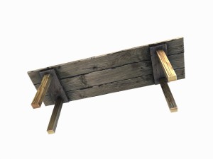 old wooden table 3D Model
