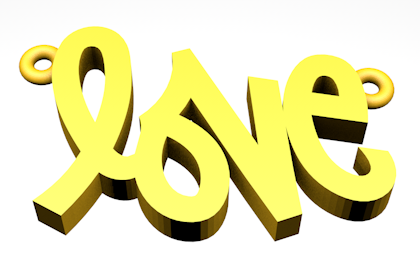 love pendant 3D Model .c4d .max .obj .3ds .fbx .stl .blend 