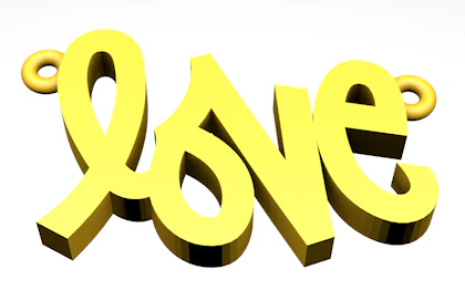 love pendant 3D Model .c4d .max .obj .3ds .fbx .stl .blend 