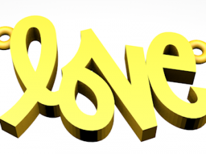 love pendant 3D Model