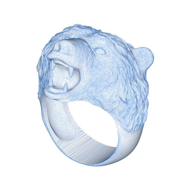 Download ring 003 bear 3D Model